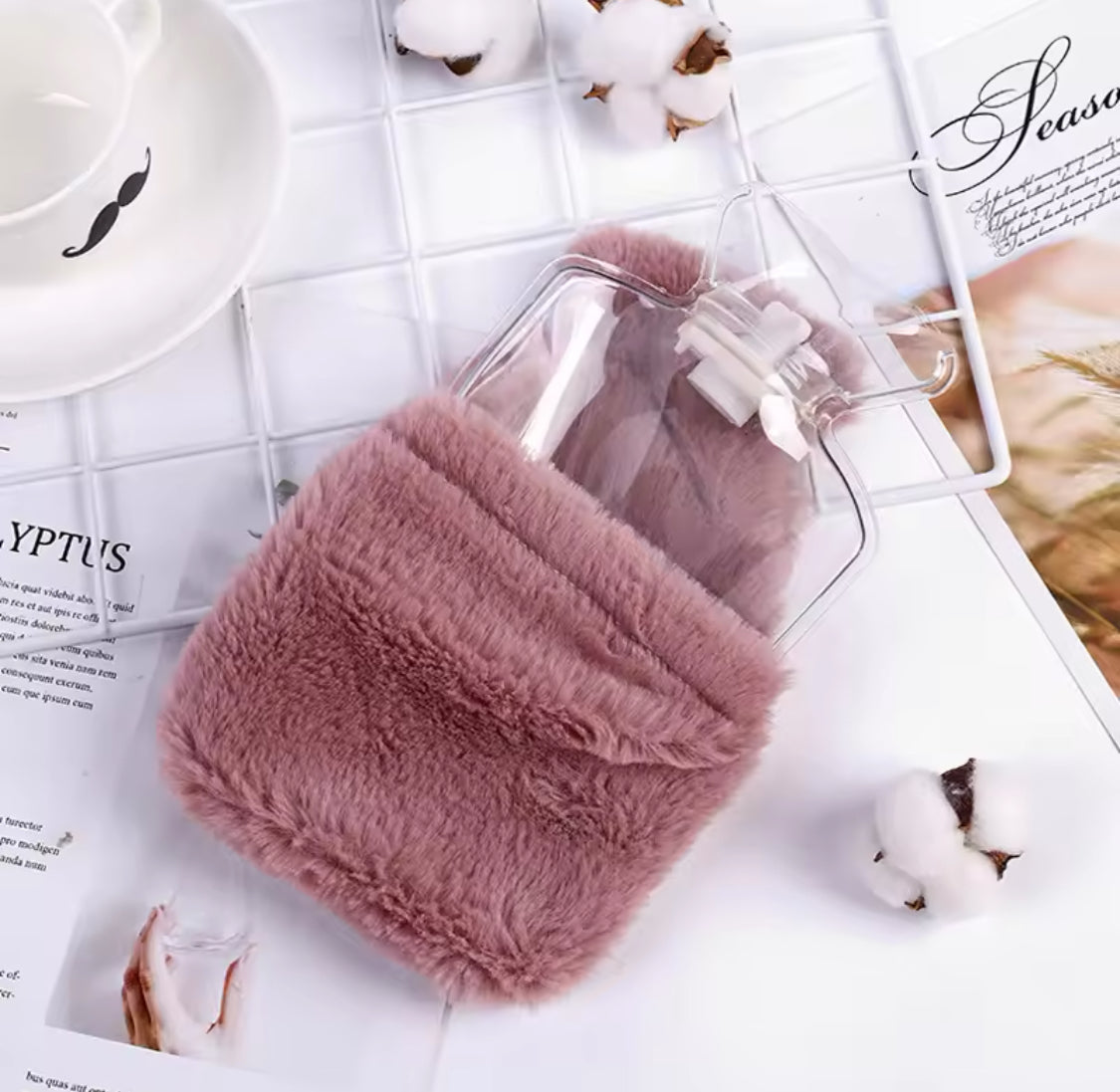 Rabbit Plush Warm Water Bag, Pain Relief Therapy Hand Warmer, Soft Rabbit Cozy Hot Water Bottle Cover Rabbit Plush Warm Water Bag, Pain Relief Therapy Hand Warmer, Soft Rabbit Cozy Hot Water Bottle Cover